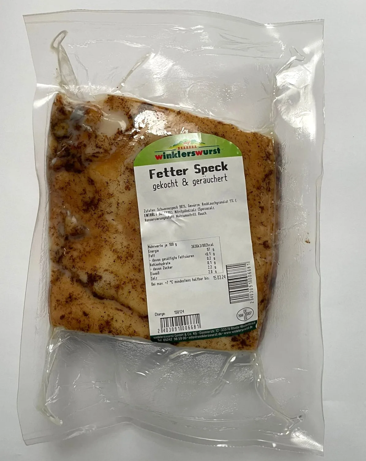 Fetter Speck gekocht und geräuchert - Produktbild 3