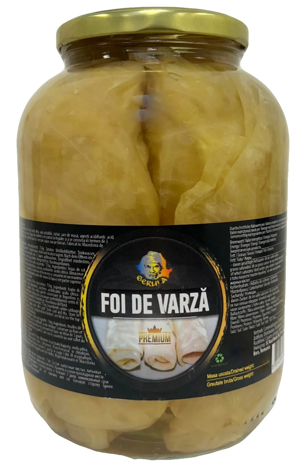 Sauerkrautblätter in Salzlake (Gerula)