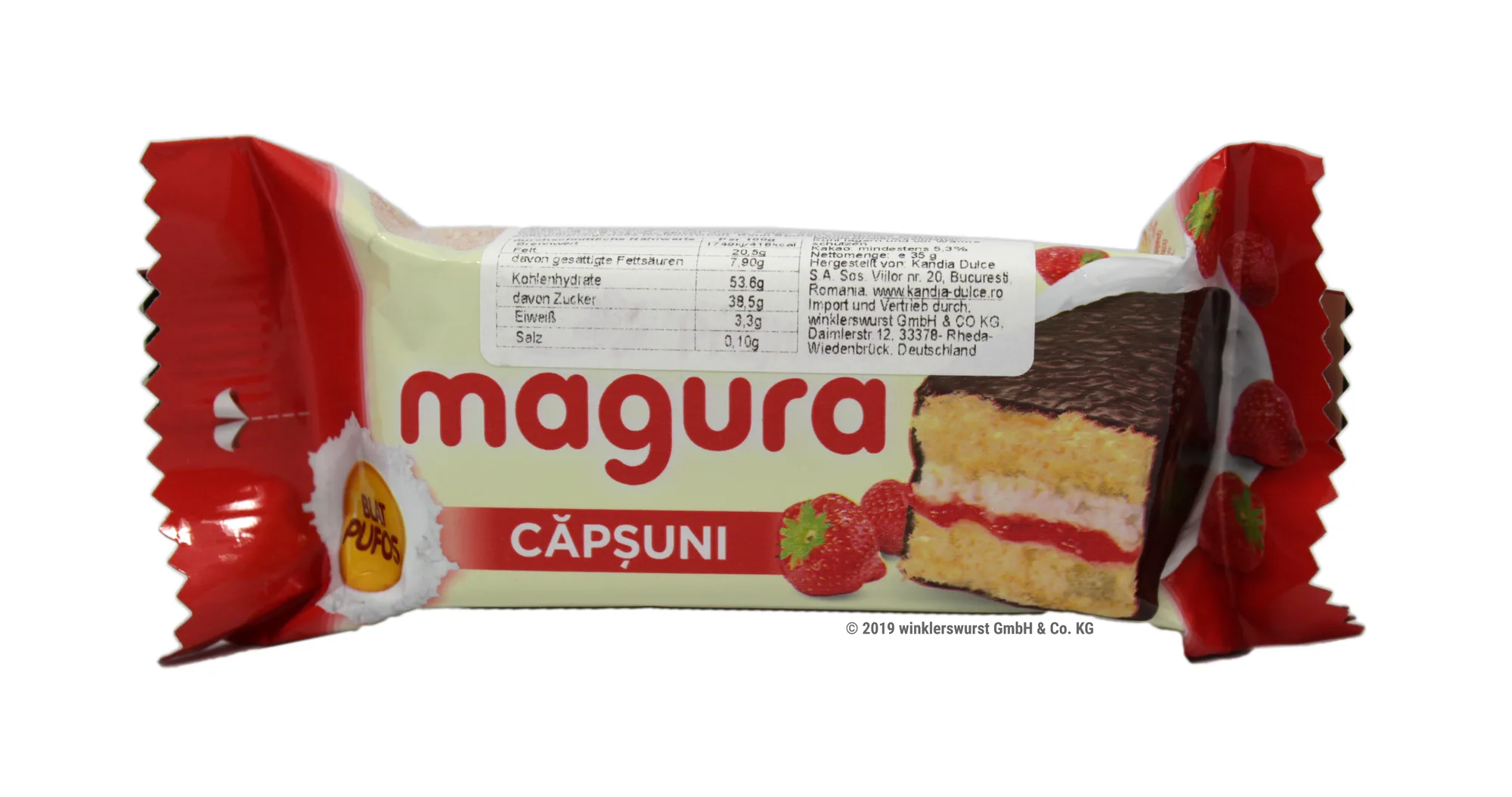 'Magura' Kuchen mit Erdbeercremefüllung