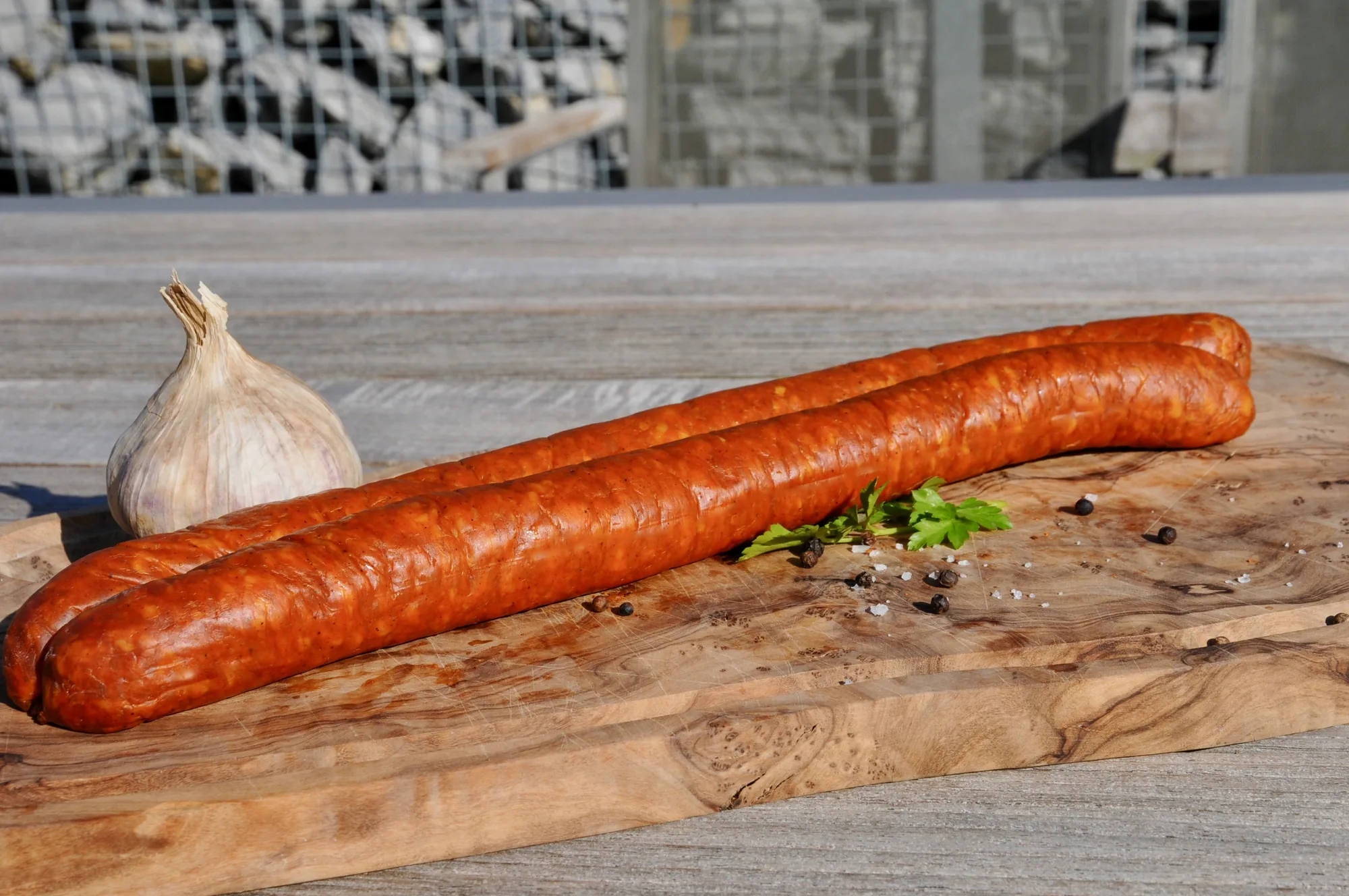 geräucherte Bratwurst mit Paprika LANG