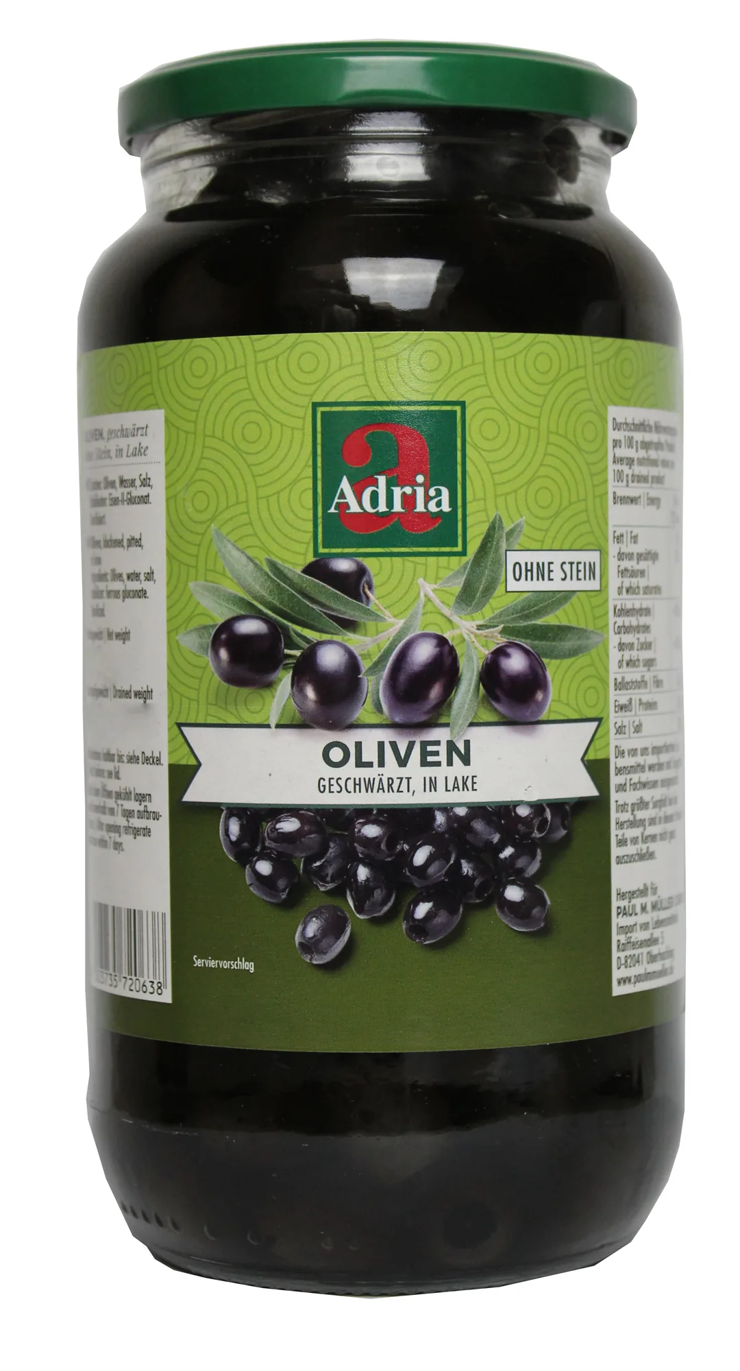 Oliven schwarz ohne Kern