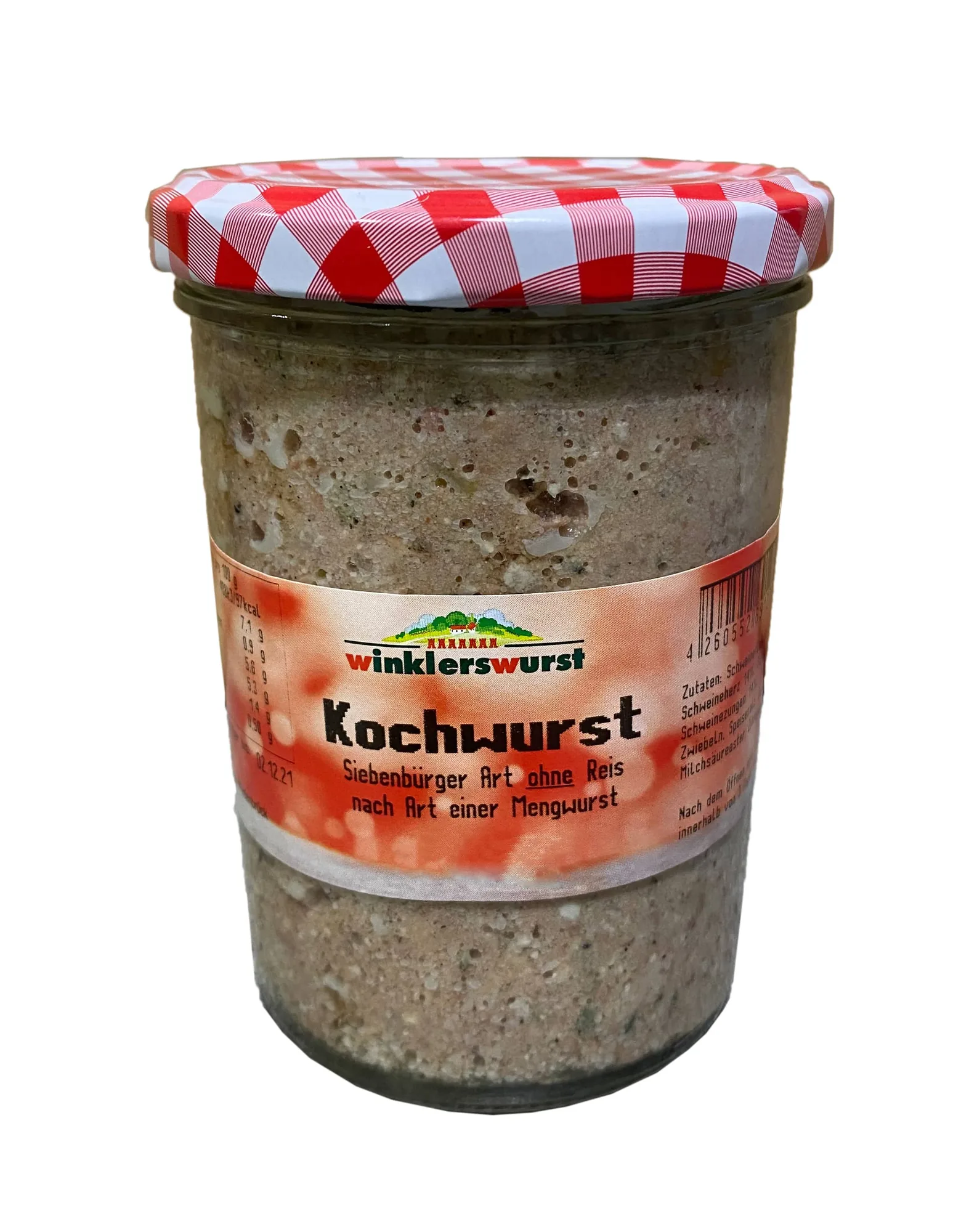 Kochwurst im Glas ohne Reis