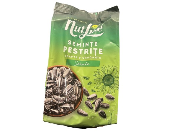 Sonnenblumenkerne (Nutline) gestreift mit Schale, geröstet und gesalzen