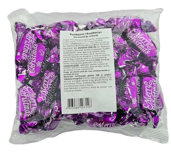 Bomboane de pom cu jeleu de zmeura