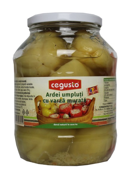 Paprika gefüllt mit Sauerkraut