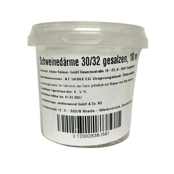 Schweinedarm 30/32 gesalzen 10m