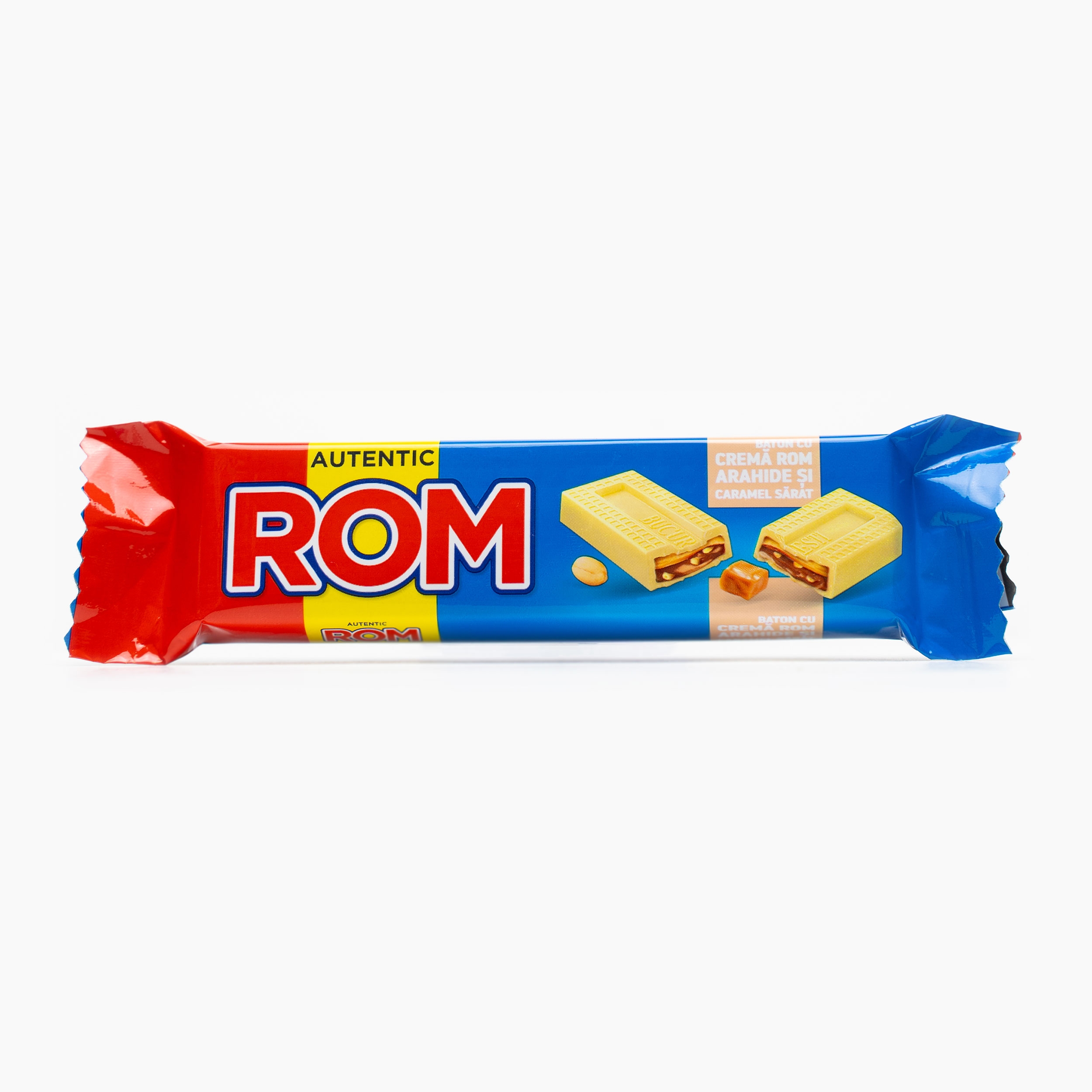 ROM -baton de ciocolata alba cu arahide si caramel sarat cumpara aici ...