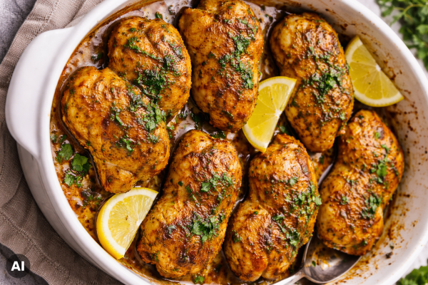 Hähnchenschenkel - ohne Knochen in Currymarinade