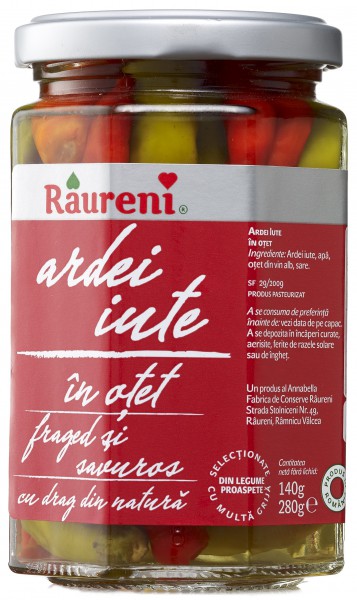 Peperoni, scharf in Essig, (Raureni)