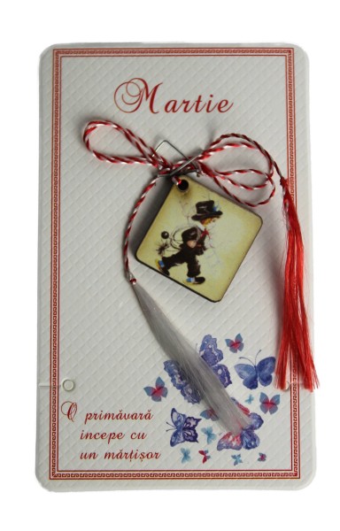 Martisor pictat pe lemn